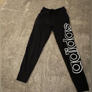 Adidas black leggings size girls large